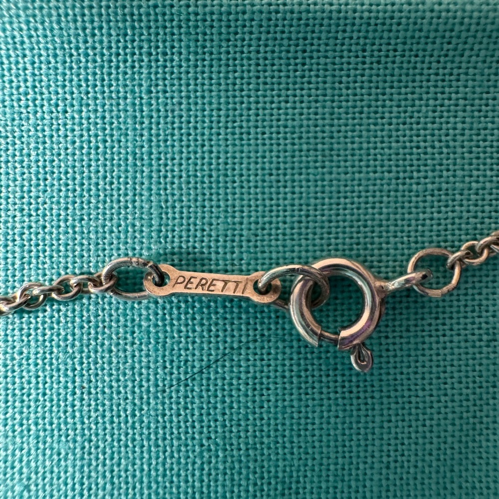 Tiffany & Co. Sterling Silver Lg Puff Bean Pendant Necklace - Picture 5 of 6